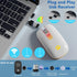 Wireless Mouse, Backlit LED Portable Slim Computer Mouse for Laptop, PC, Computer, MacBook, iPad, Chromebook, Notebook, 2.4G Rechargeable Wireless...