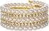 Imitition Pearl Stretch Bracelet Multilayer Crystals Pearl Elastic Bangle for Women Wedding Jewelry 1920s Costume...