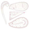 4 PCS Sewing Ruler Clear Metric French Curve Ruler - Flexible Plastic Sewing Measure Tool for Pattern Making & Design DIY Dress Clothing, Ideal fo...