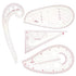 4 PCS Sewing Ruler Clear Metric French Curve Ruler - Flexible Plastic Sewing Measure Tool for Pattern Making & Design DIY Dress Clothing, Ideal fo...