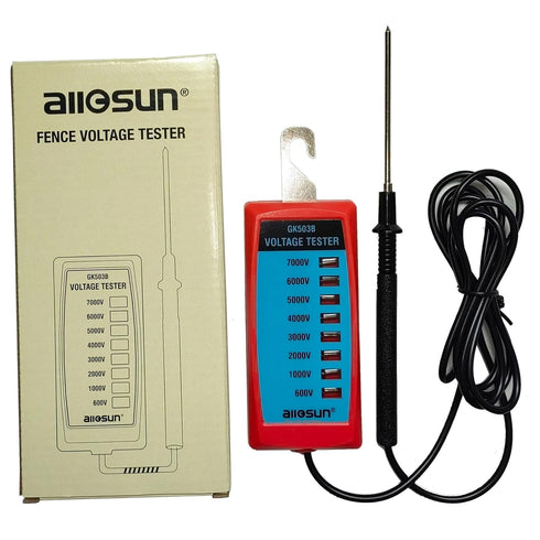 allsun Electric Fence Voltage Tester Fault Finder Farming Equipment Portable Testing Tool Neon Lights Max 600V-7000 V...