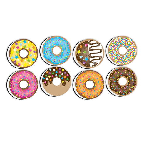 Ashley Productions Dry Erase Non-Magnetic Mini Whiteboard Erasers, DonutFetti, 8-Pack (ASH78009)...