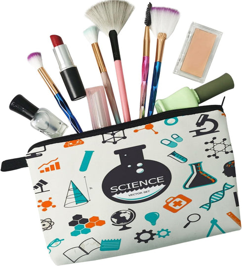 Science Cosmetic Bag for Women Cute Small Makeup Bag for Purse Travel Toiletry Zipper Pouch for Girls Gift for Students Science Makeup Bag for Her...