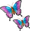 MUMTOP Metal Butterfly Wall Decor - 2 Pack Butterflies Wall Sculpture Hanging Wall Art for Indoor Outdoor Home Living Room Office Yard Garden...