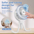 Mini Portable Baby Stroller Fan,3 Speed Personal Handheld Fan,Battery Operated Rechargeable 360° Flexible Tripod Cooling Fan, Suitable for Car Sea...
