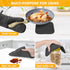 IXO 6Pcs Oven Mitts and Pot Holders, 500? Heat Resistant Oven Mitts with Kitchen Towels Soft Cotton Lining and Non-Slip Silicone Surface Safe for ...