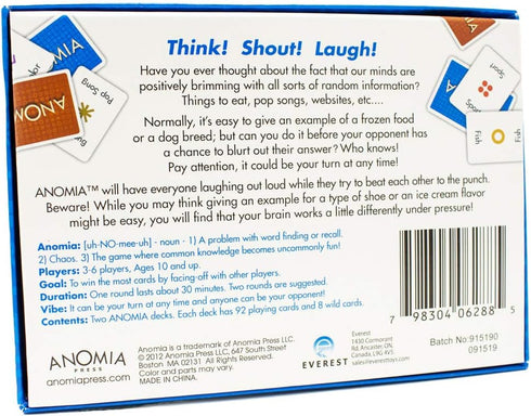 Anomia Card Game - Best Party, Super Fun Game for Families, Teens, and Adults...