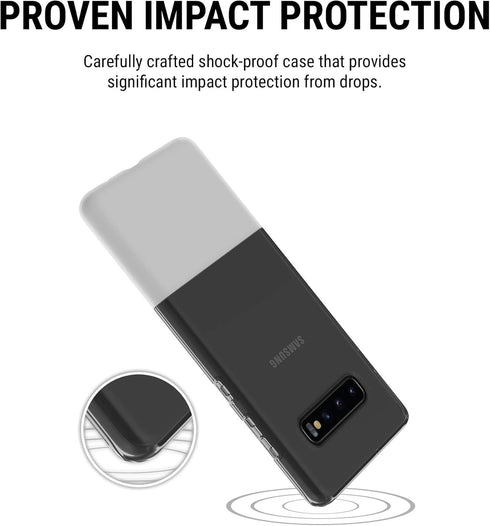 Incipio NGP Translucent Flexible Case for Samsung Galaxy S10+ with Shock-Absorbing Drop-Protection - Clear...