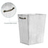 Wood Wastebasket Trash Can Rustic Farmhouse Square Garbage Container Bin with Decorative Metal Handle for Bedroom, Living Room, Bathroom & Office...