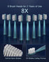 USB Rechargeable Sonic Electric Toothbrush for Adults, Powered Motor High Vibration Teeth & Gum Care, Soft Dupont Brush Heads, 2 Minutes Timer 5 M...