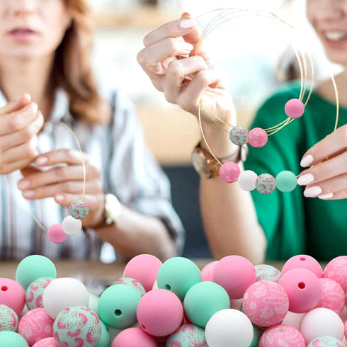 David accessories Silicone Beads 15mm Silicone Beads Bulk Round Silicone Beads for Keychain Pens Lanyards Bracelet Making DIY Craft 50Pcs (L)...