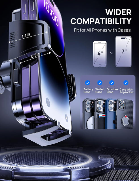 Universal Car Phone Holder for Dashboard Windshield, Hands Free Phone Mount for Car, Automobile Cradles Desk Phone Holder Stand with Suction Cup f...