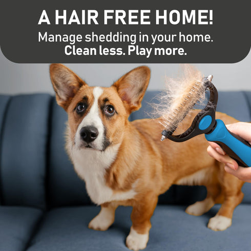 Maxpower Planet Pet Grooming Brush and 2X Grooming Gloves Combo - Double Sided Dematting, Deshedding Undercoat Rake for Dogs - Cat Brush, Dog Brus...