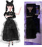 11.5 inch Girls Black Dolls, Soft Body & Black Hair, Black High Heels, Black Dress & Accessories...