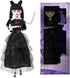 11.5 inch Girls Black Dolls, Soft Body & Black Hair, Black High Heels, Black Dress & Accessories...
