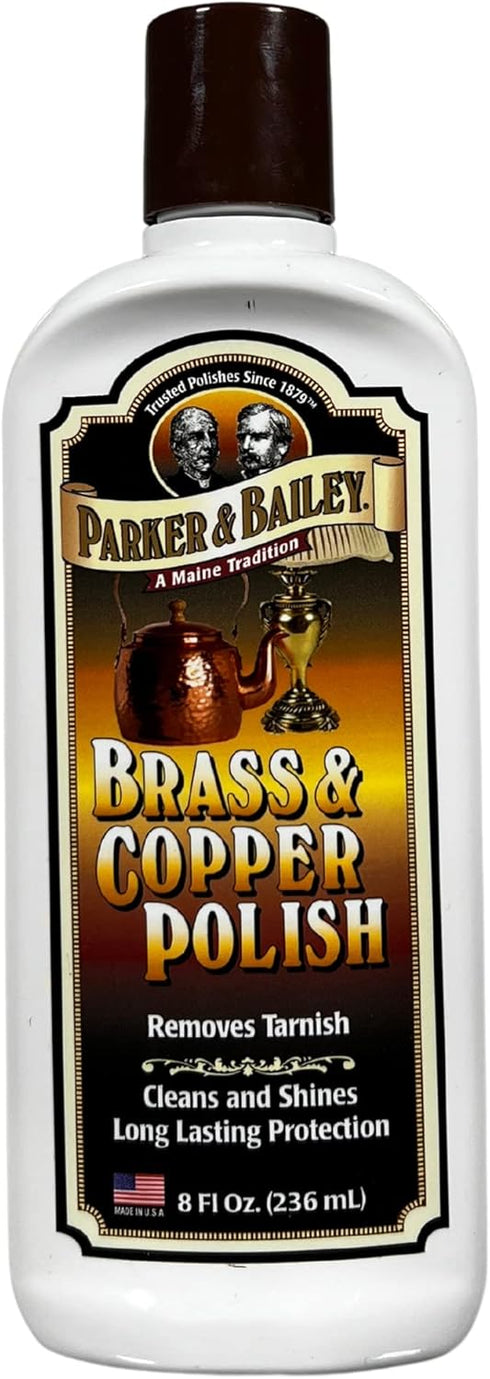 PARKER & BAILEY Brass and Copper Polish - Brass Polish Cleaner Copper Cleaner and Polish Tarnish Remover Metal Polish Cream for Polishing Antique ...