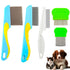 5pcs Flea Comb,Dematting Comb for Dog and Cat,Stainless Steel Teeth Head Nit Comb for Small,Medium&Large Pets,Lice Combs,Tick Comb for Dogs,Dog Co...