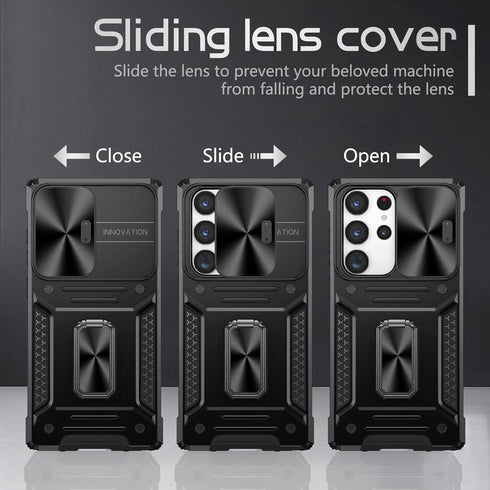 Galaxy S23 Ultra Case for Samsung Galaxy S23 Ultra Case with Kickstand Slide Camera Cover Military Grade Protection Shockproof Case for Galaxy S23...