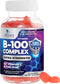 Super B Complex Gummies with Vitamin C & Folic Acid, Extra Strength Vitamin B Gummy Supplement with Niacin, B6, Folic Acid, B12, Biotin, Nature's ...