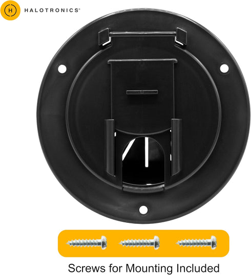 RV 5-inch Round Electric Cable Hatch for 30 and 50 Amp Cords (Black)...