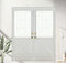 Aquazolax Sheer Curtains for Door Window Set of 2, Lightweight Privacy Window Curtain with Elegant Design for Front Door/Indoor Use with Tiebacks,...