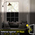 LUTE Blackout Window Film Sun Light Blocking Room Darkening Privacy Film, Removable Heat Blocker Frosted Glass Door Window Cover, Static Cling Day...