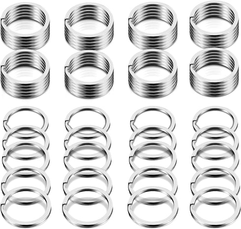 Flat Key Rings 1inch/25mm Metal Split Keyring for Keychain and Crafts Dog tag Rings for Collar (60PCS/Box)…...