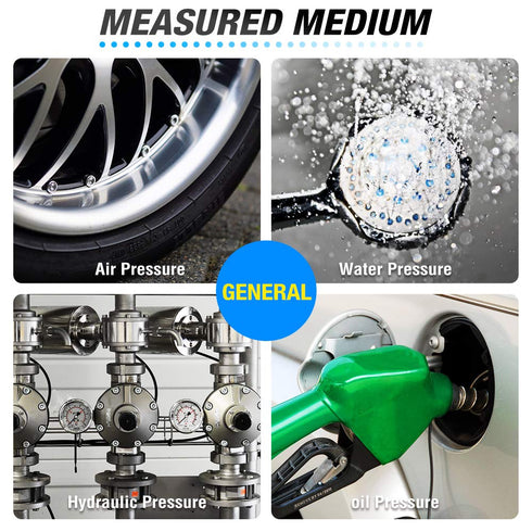 MEANLIN MEASURE 0-150psi Water Pressure Gauge,3/4" Female 2.5" FACE DIAL Water Pressure Test Gauge with Sealing Ring, Water Pressure Gauge for Hom...