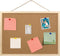 Cork Board Bulletin Board, 17.7"X 13.3" pin Boards for Walls, Oak Wood Finish Frame, Wall Mounted Cork Board for Office Home and School(Pins, Eye ...