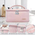 Makeup Bag Travel Cosmetic Bag, Large Capacity Makeup Organizer Bag and Storage, Portable PU Leather Pouch Toiletry Bag Make up Organizer, Cosmeti...