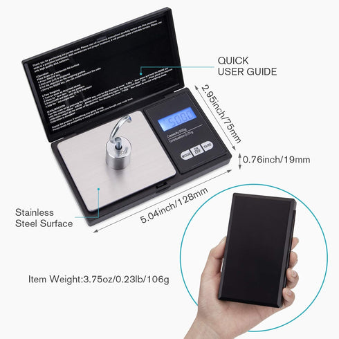 Weigh Gram Scale?Mafiti Digital Pocket Scale,500g by 0.01g,Digital Grams Scale, Food Scale, Jewelry Scale Black, Mini Kitchen Scale 500g(Max 500)...