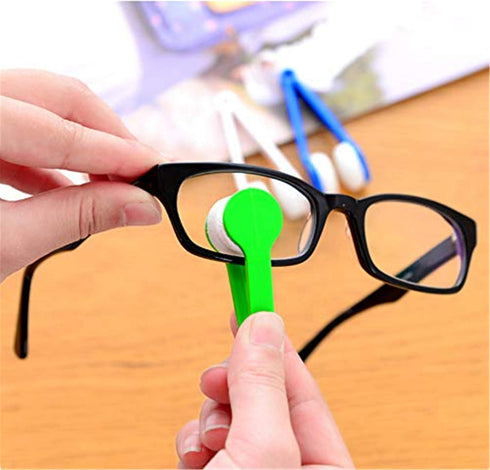 5 Pcs Mini Sun Glasses Eyeglass Microfiber Spectacles Cleaner Soft Brush Cleaning Tool Mini Microfiber Glasses Eyeglasses Cleaner Cleaning Clip (B...