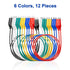 12PCS Alligator Clips Electrical, 6 Clolors Premium Test Leads Set, 22AWG Flexible Copper Wire for Test Probes, 21.5 Inches Jumping Wires are Sold...