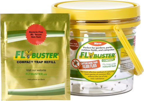 Fly Trap - Outdoor Living, Non-Toxic Fly Trap, Pest Control Trap, 1-Liter Compact Size...