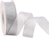1 Inch Glitter Silver Ribbon, Ribbon for Gift Wrapping, Holiday Party, Wedding Decorations, 25 Yards Fabric Ribbon for Balloons, Sewing, and Flora...