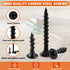 #8 x 2-3/4" Wood Screw Black Phosphate Coated Stainless Flat Truss Head Fast Self Tapping Drywall Screws, Coarse Thread, Phillips Drive, 50 PCS...
