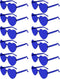 12 Pairs Navy Blue Heart Sunglasses for Women Rimless Heart Shaped Sunglasses Candy Heart Glasses for Party Favors...