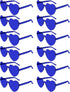 12 Pairs Navy Blue Heart Sunglasses for Women Rimless Heart Shaped Sunglasses Candy Heart Glasses for Party Favors...