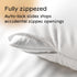 Niagara 2 Pack Standard Pillow Protectors with Zipper, Premium Cotton Sateen Blend Tight Weave Lab Tested Non Noisy Zip Covers Breathable Non Crin...