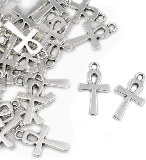Framendino, Cross Charms Pendants Vintage Mini Cross Charm for DIY Crafts Jewelry Making Earring Necklace Bracelet Ankle Keychain Bronze...
