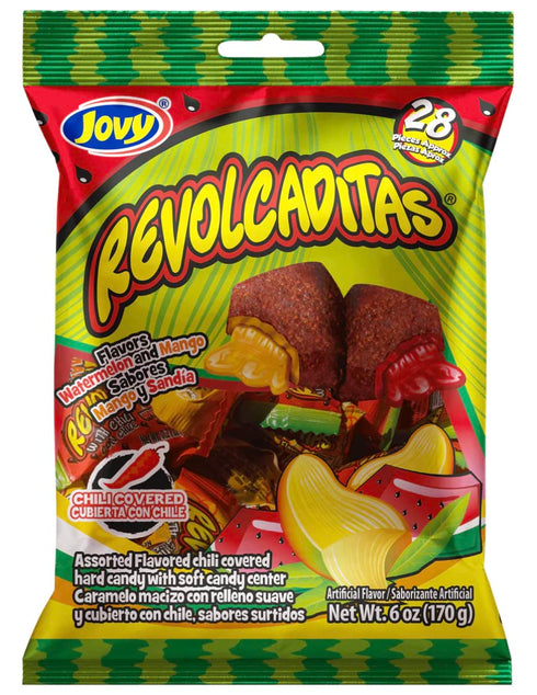 Jovy Revolcaditas with Chili Watermelon & Mango Flavors | 6oz Bag | Mexican Candy...
