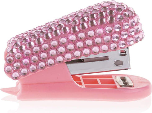 Fashion Handmade Mini Baby Pink Crystal Stapler,Exclusive Bling Stapler,Portable Rhinestone Stapler...