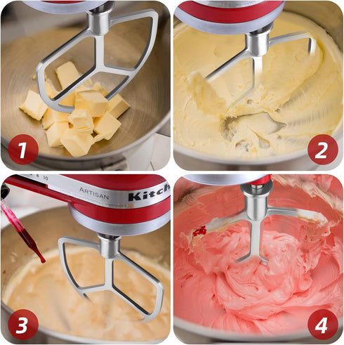 Paddle Attachment for Kitchenaid Stand Mixers 5 Quart Lift and 6 Quart, Flex Edge Beater for Kitchenaid Mixer, Dishwasher Safe...