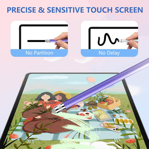 Stylus Pens for Touch Screens (5 Pcs), CPKEON Capacitive Stylus Pencil 2 in 1 Precision Stylus Pen with Replaceable Tips for iPad iPhone Tablets S...