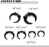 Jstyle 18Pcs 14G-4G Acrylic Pincher Tapers Septum Ring C Shape Buffalo Stretcher Expander with Black O-Rings for Stretching Pierced Nose Ear Carti...