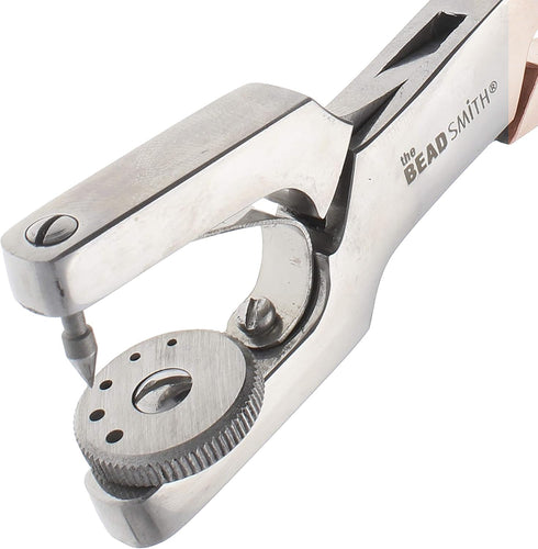 The Beadsmith Leather Rotary Hand-Sewing Leather Punch Tool, 5 Different-Size Holes, Jewelry-Making Supplies and Leather Working Tools....