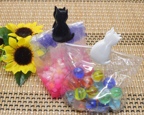 Cat-shaped Bag Clips,Chip Clips, Paper Clips, Pack of 6, Made in Japan...