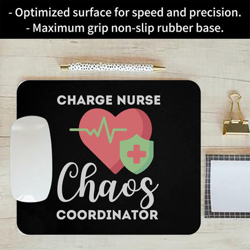 Charge Nurse coordiantor rn Nurse Mouse pad - Desk Decor 9 Icnh Mousepad Mousemat...