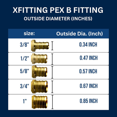 5 Pcs XFITTING 1 Inch Pex x 1 Inch Female Sweat Adapter, 23-1-6=5X...