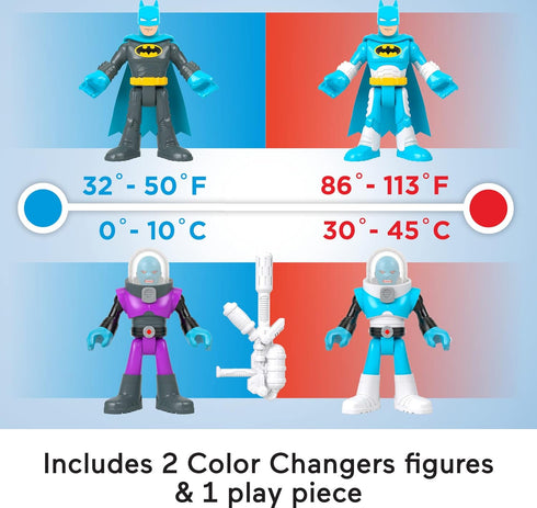 Fisher-Price Imaginext DC Super Friends Batman Toys, Color Changers Figure Set, Batman & Mr. Freeze for Preschool Kids Ages 3+ Years...